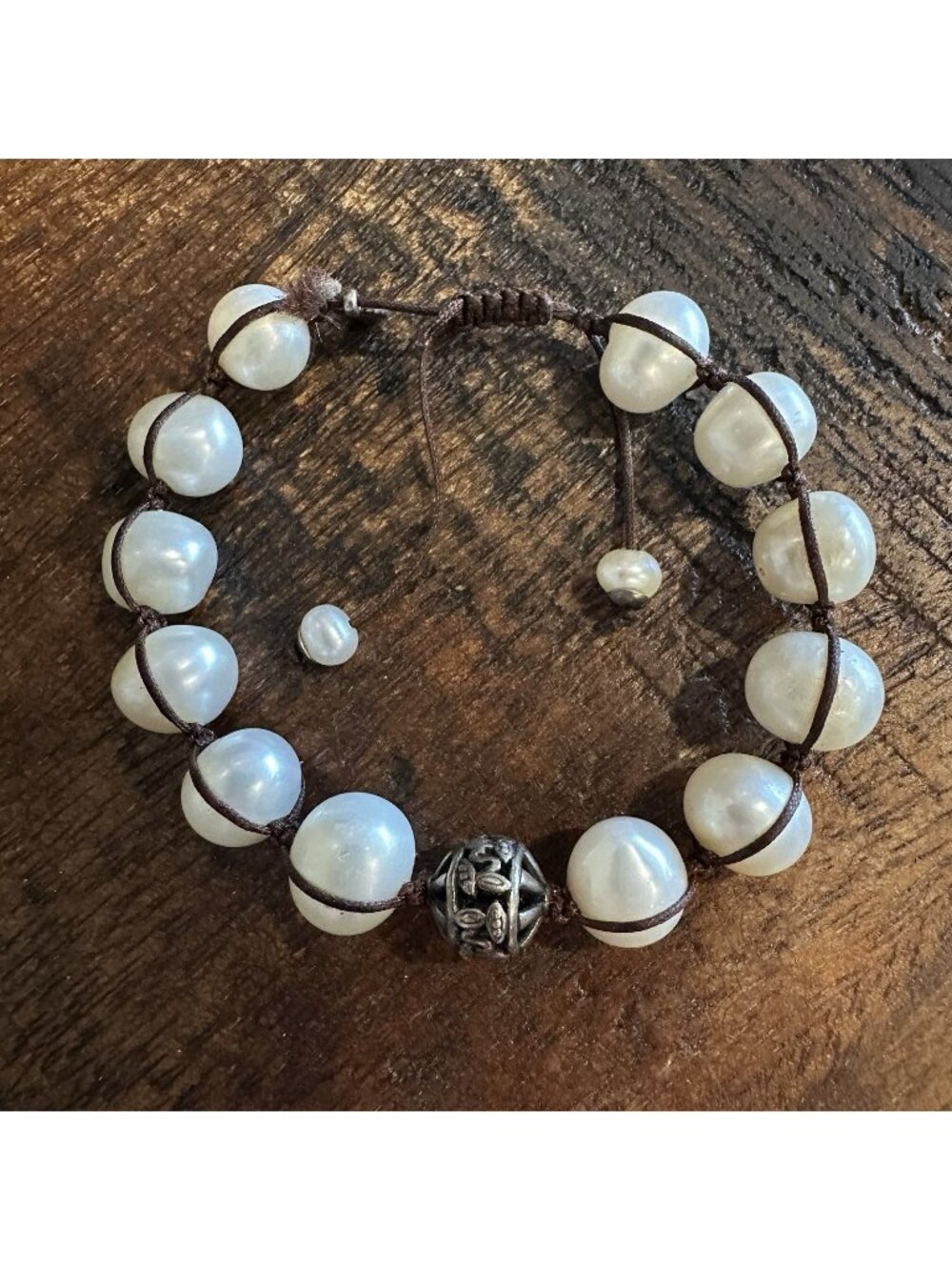 Retired B2424 Silpada Sterling Freshwater Pearl Bracelet